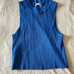 Mango Racerback knit top, slightly cropped